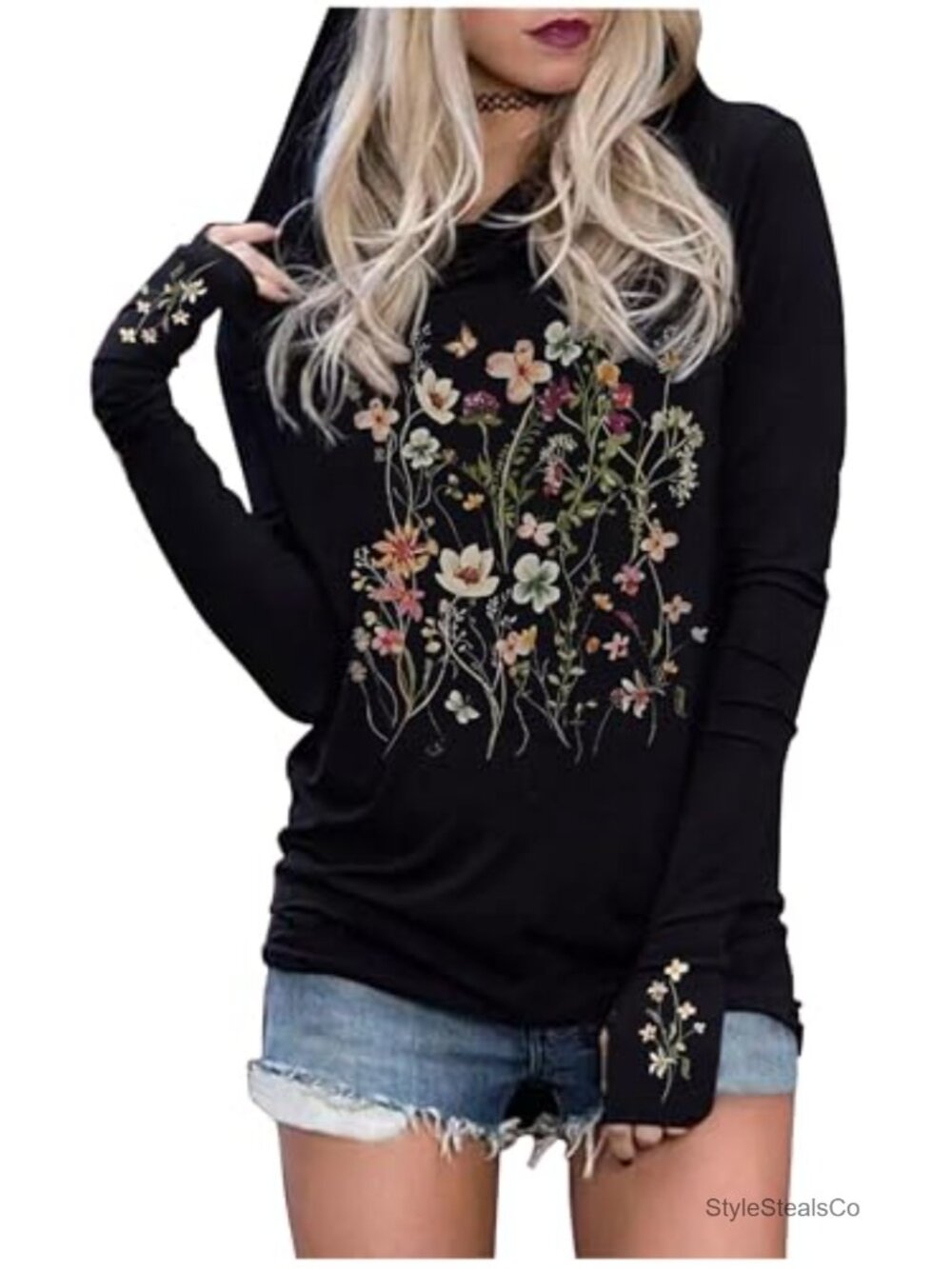 Women's Vintage Graphic Hoodie Long Sleeve Pullover